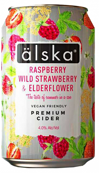 Alska Raspberry, Wild Strawberry & Elderflower, 0.33 л