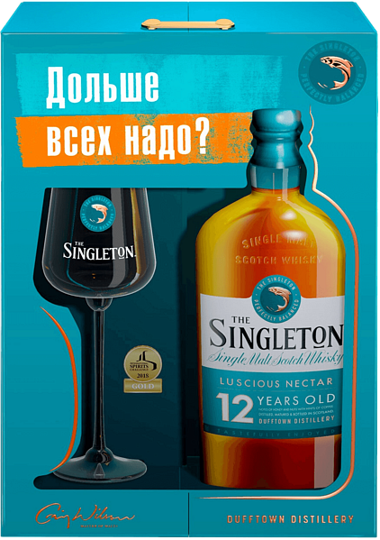 Dufftown Singleton Single Malt Scotch Whisky 12 y.o. (gift box with a glass), 0.7 л