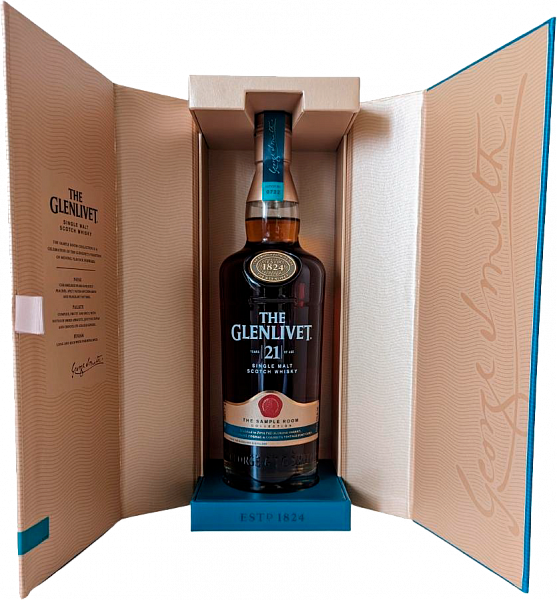 Виски The Glenlivet Single Malt Scotch Whisky 21 y.o. (gift box), 0.7 л