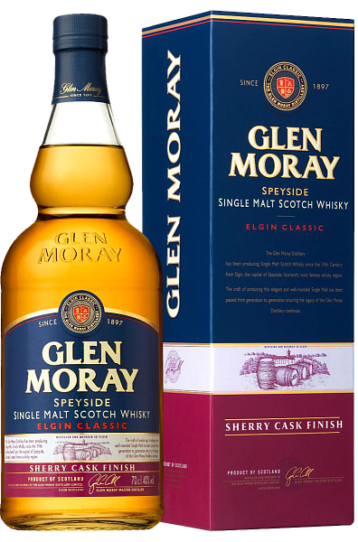 Виски Glen Moray Elgin Classic Sherry Cask Finish Speyside Single Malt Scotch Whisky (gift box), 0.7 л в Воронеже