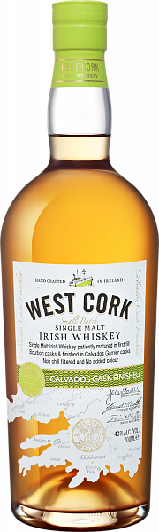 Виски West Cork Small Batch Calvados Cask Finished Single Malt Irish Whiskey, 0.7 л