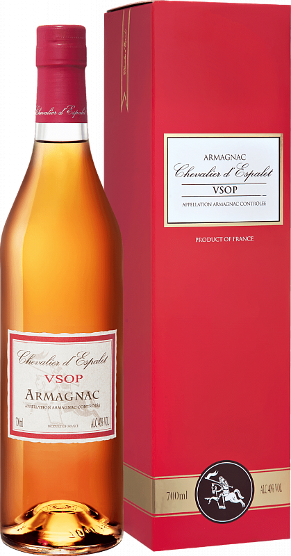 Арманьяк Шевалье д'Эспале Традишн VSOP Арманьяк AOC в подарочной упаковке - 0.7л