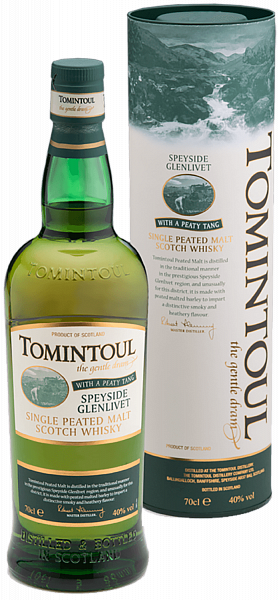 Виски Tomintoul Speyside Glenlivet Peaty Tang Single Malt Scotch Whisky (gift box), 0.7 л