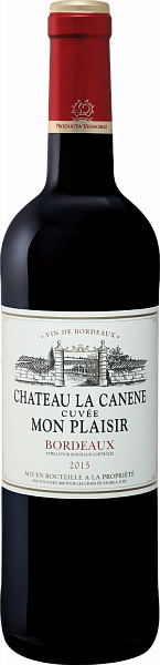 Вино Chateau La Canene Cuvee Mon Plaisir Bordeaux AOC, 0.75 л