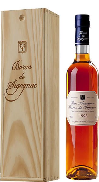 Арманьяк Baron de Sigognac 1993 Armagnac AOC (gift box), 0.5 л