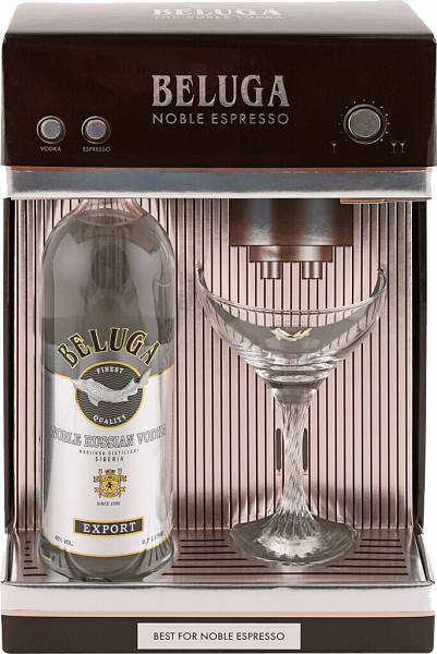 Beluga Noble (gift box with a glass), 0.7 л