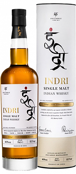Trini Three Wood Indri Single Malt Whisky (gift box), 0.7 л