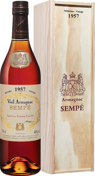 Арманьяк Sempe Vieil Vintage 1957 Armagnac AOC (gift box), 0.7 л