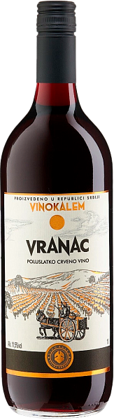 Вино Vranac Poluslatko Vino Kalem, 1 л в Самаре