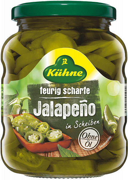 Jalapeno pepper sliced without oil Kühne
