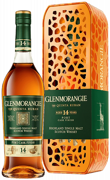 Виски Glenmorangie The Quinta Ruban Single Malt Scotch Whisky 14 y.o. (gift box Giraffe), 0.7 л
