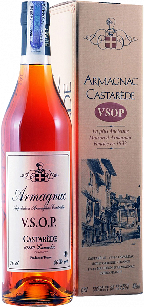 Арманьяк Castarede VSOP Armagnac AOC (gift box), 0.7 л