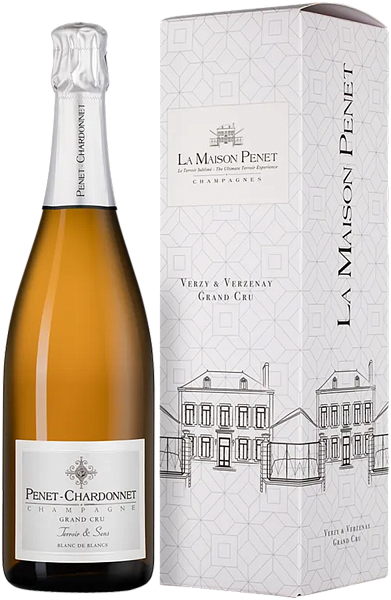 Шампанское Terroir & Sens Blanc de Blancs Grand Cru Champagne AOC La Maison Penet (gift box), 0.75 л
