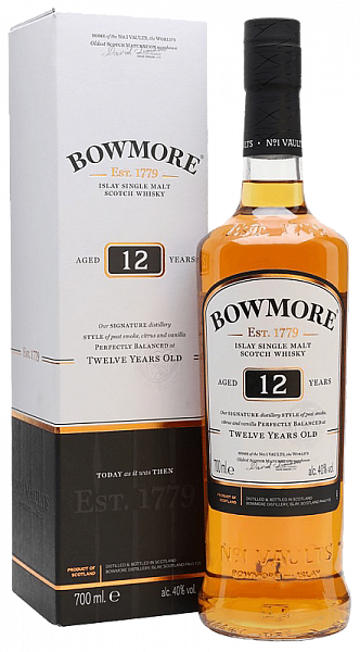 Bowmore Islay Single Malt Scotch Whisky 12 y.o. (gift box), 0.7 л