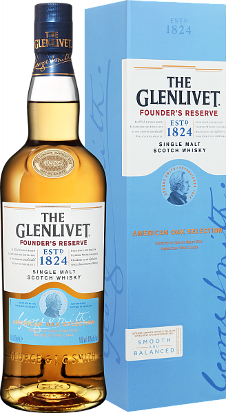 Виски The Glenlivet Founder's Reserve Single Malt Scotch Whisky (gift box), 0.7 л