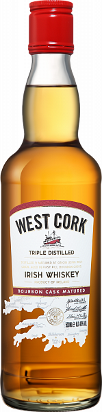 West Cork Bourbon Cask Blended Irish Whiskey , 0.5 л