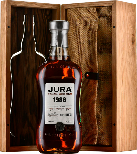Виски Jura Rare Vintage 1988 Single Malt Scotch Whisky (wooden box), 0.7 л