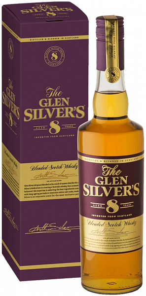 Glen Silver's 8 Years Old Blended Malt Scotch Whisky (gift box), 0.7 л