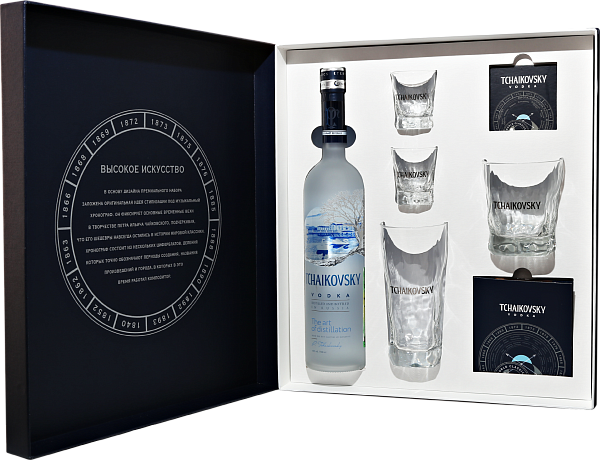 Водка Tchaikovsky (gift set extended premium collection), 0.7 л
