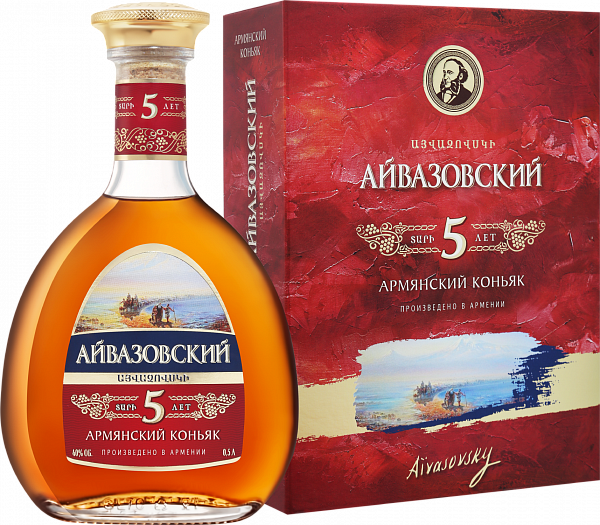 Aivazovsky Armenian Brandy 5 Y.O. (gift box), 0.5 л