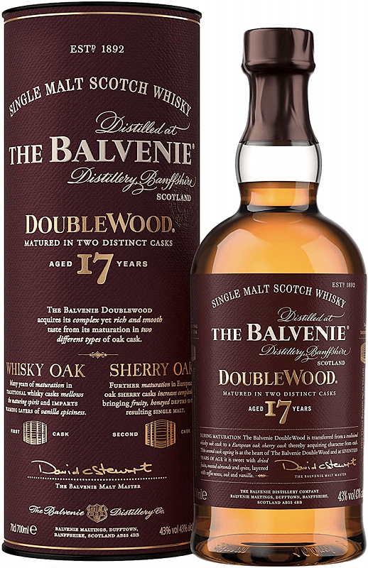 Балвени Даблвуд 17 лет односолодовый шотландский виски в подарочной упаковке 0.7 л