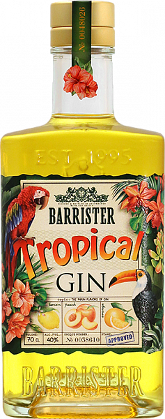 Джин Barrister Tropical Gin, 0.7 л