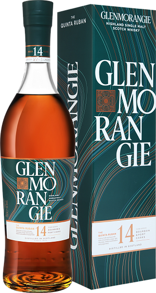 Виски Glenmorangie The Quinta Ruban Single Malt Scotch Whisky 14 y.o. (gift box), 0.7 л
