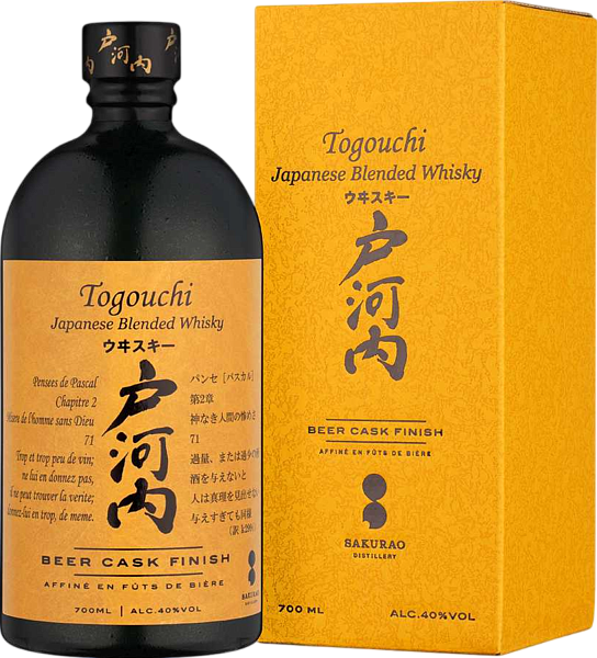 Виски Togouchi Beer Cask Finish Blended Japanese Whisky (gift box), 0.7 л