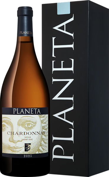 Вино Chardonnay Menfi DOC Planeta (gift box), 1.5 л