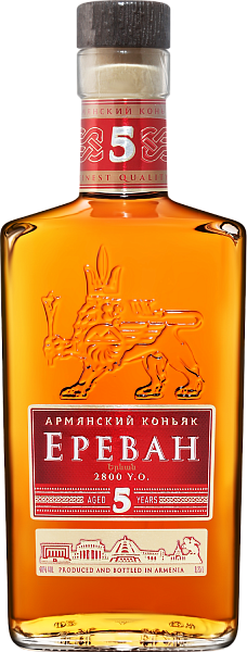 Коньяк Yerevan 2800 Armenian Brandy 5 Y.O., 0.25 л