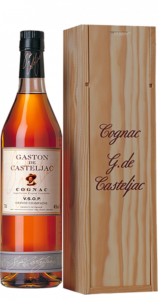 Коньяк Gaston de Casteljac VSOP Grande Champagne (in wooden box), 0.7 л