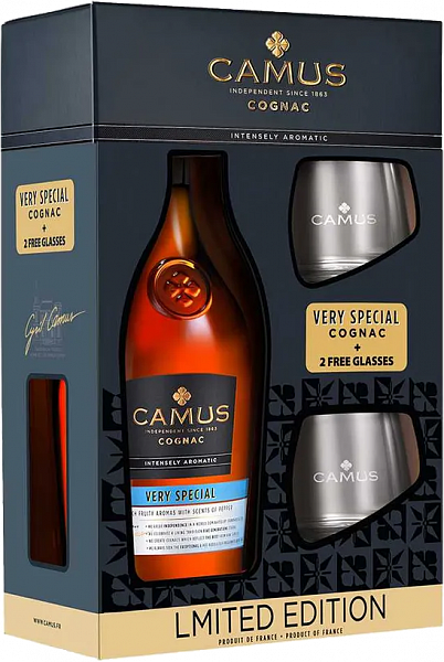 Коньяк Camus VS (gift box with 2 glasses), 0.7 л