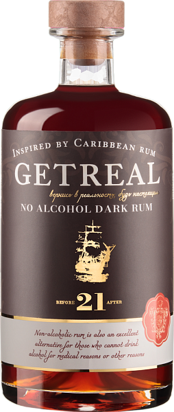 GETREAL Non-Alcoholic Carribean Dark Rum, 0.7 л в Саратове