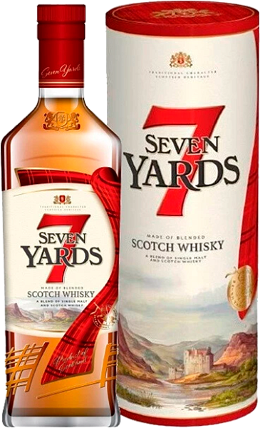 Виски Seven Yards 3 Years Blended Malt Whiskey (gift box), 0.7 л