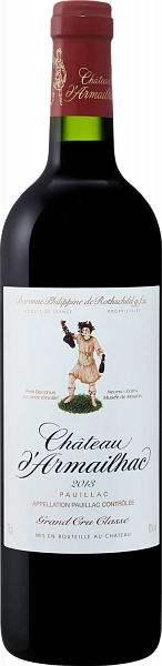 Вино Chateau d‘Armailhac Grand Cru Classe Pauillac AOC, 0.75 л
