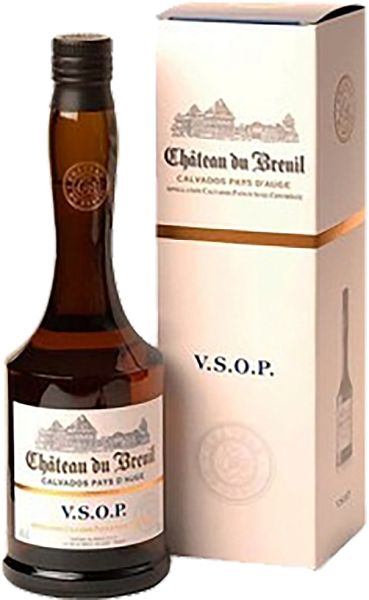 Кальвадос Chateau du Breuil Pays d'Auge AOC VSOP (gift box), 0.7 л