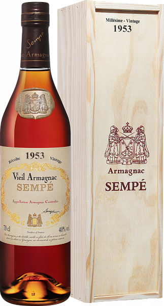 Арманьяк Sempe Vieil Armagnac 1953 (gift box), 0.7 л