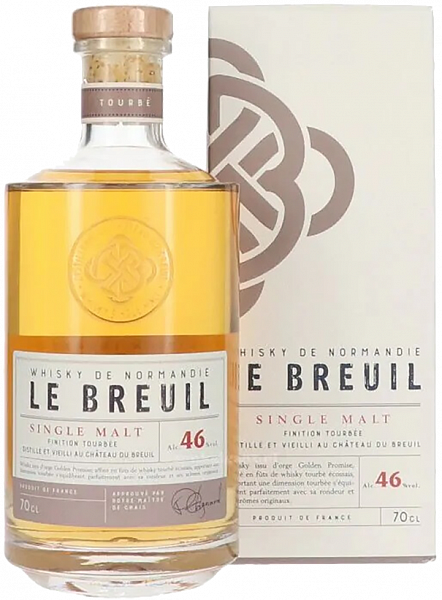 Виски Le Breuil Single Malt Finiton Tourbee (gift box), 0.7 л
