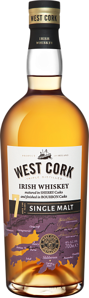 Виски West Cork Single Malt Irish Whiskey 7 y.o., 0.7 л в Ростове-на-Дону