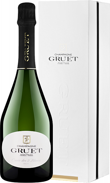 Шампанское Gruet Cuvee des 3 Blancs Champagne AOC Brut (gift box), 0.75 л
