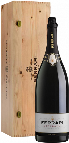 Игристое вино Ferrari Brut Jeroboam Trento DOC (gift box), 3 л