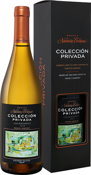 Вино Coleccion Privada Chardonnay Mendoza Bodega Navarrо Correas (gift box), 0.75 л