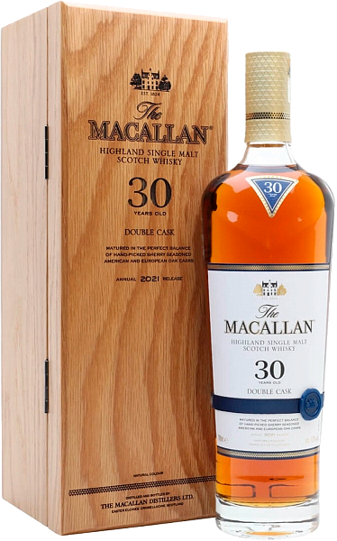 Виски Macallan Double Cask Highland Single Malt Scotch Whisky 30 y.o. (gift box), 0.7 л