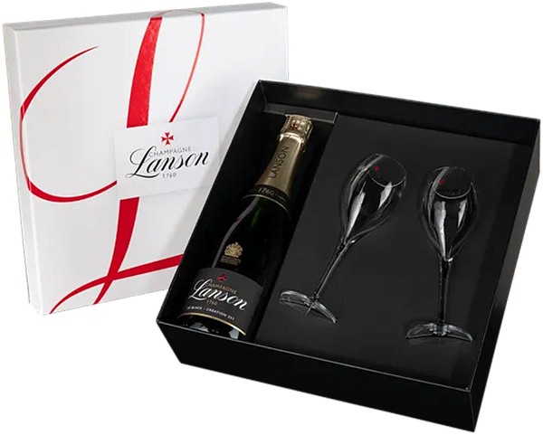Шампанское Lanson Le Black Creation Brut Champagne AOC (gift box+2 glasses), 0.75 л в Саратове