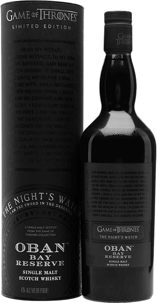 Виски Game of Thrones Night's Watch Oban Bay Reserve Single Malt Scotch Whisky (gift box), 0.7 л