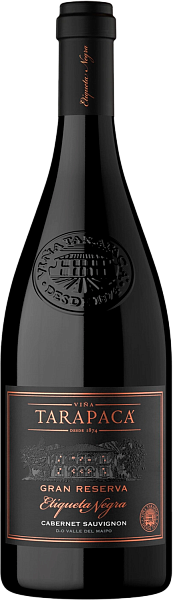 Вино Tarapaca Cabernet Sauvignon Gran Reserva Black Label Maipo Valley DO, 0.75 л