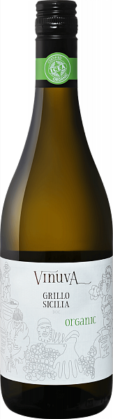 Вино Vinuva Organic Grillo Sicilia DOC Enoitalia, 0.75 л