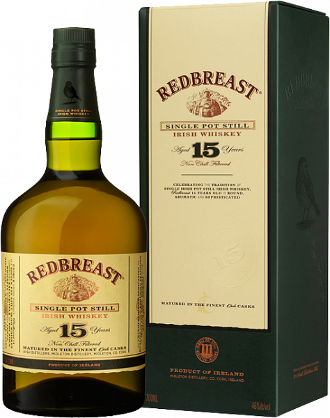 Виски Redbreast Blended Irish Whiskey 15 y.o. (gift box), 0.7 л