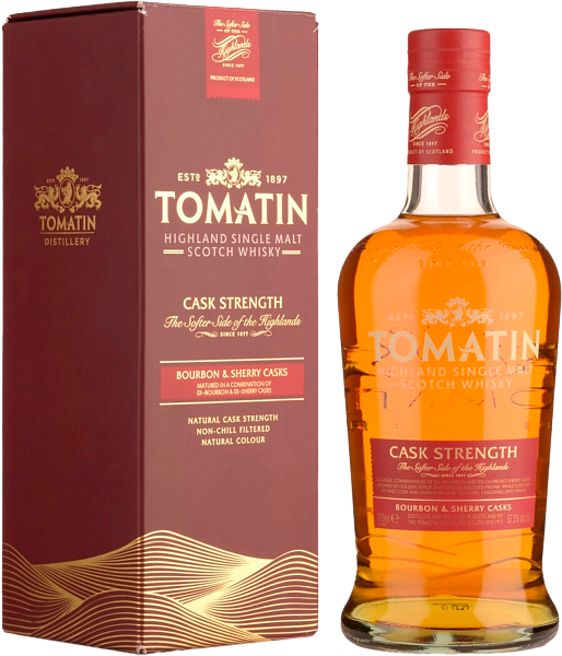 Виски Tomatin Cask Strength Edition Highland Single Malt Scotch Whisky 8 y.o. (gift box), 0.7 л