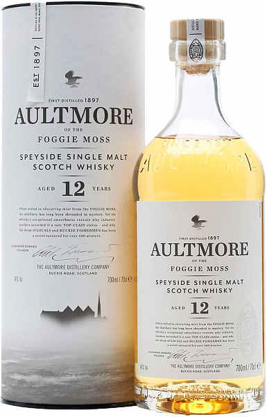 Виски Aultmore 12 Years Old Speyside Single Malt Scotch Whisky (gift box), 0.7 л